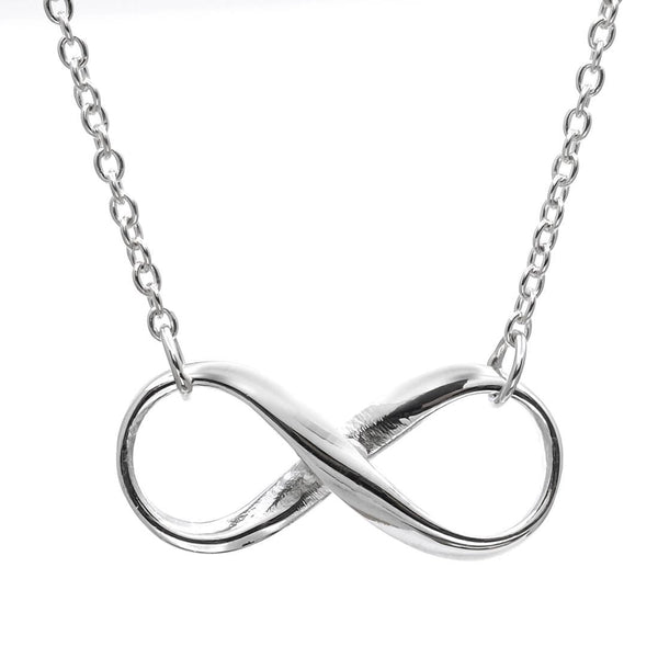 Sterling Silver Infinity Symbol Cable Chain Necklace - Minimalist Design