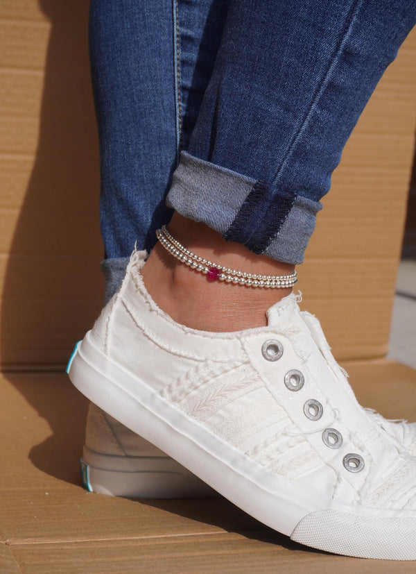 Sterling Silver Stretch Swarovski Birthstone Anklet, Sterling Silver Anklet, Anklet, Birthstone Anklet